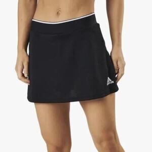 Adidas Tennis Club Skort XL White/Black Mesh Athletic Skirt Sporty Athleisure